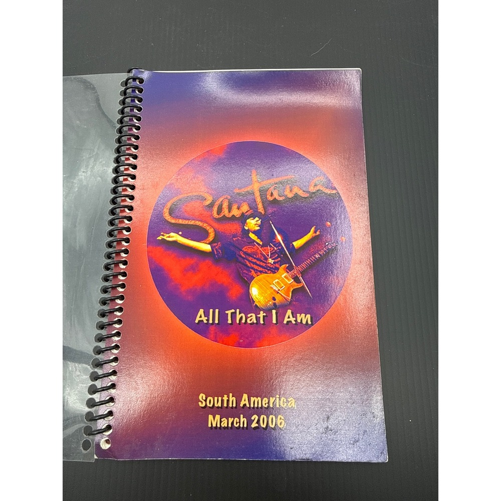 Santana All That I Am South America 2006 Tour Itinerary Book Rare Memorabilia